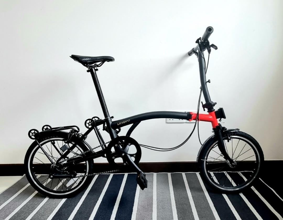 Litepro Black Red foldable folding bicycle bike weekeight