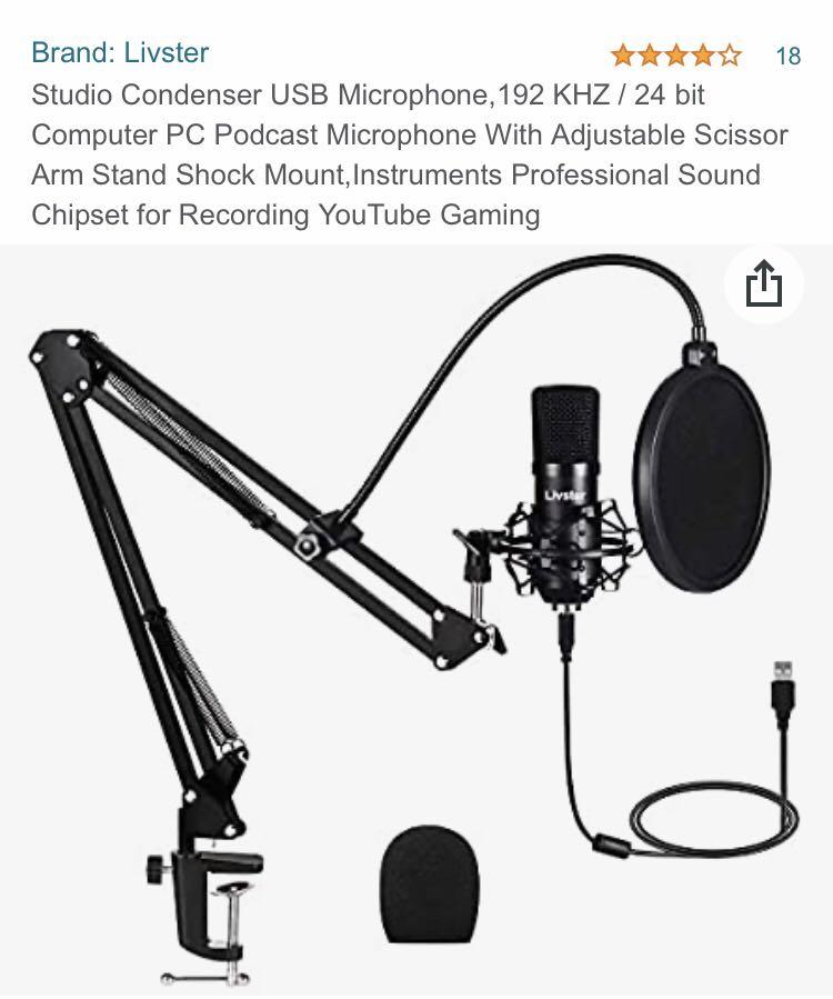 Livster. Condenser microphone set
