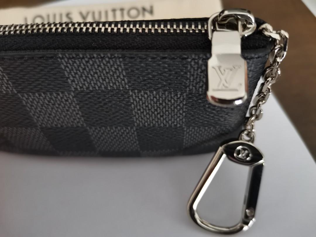 Louis Vuitton Pochette Cle Key Pouch Damier Graphite Black/Gray in Coated  Canvas with Silver-tone - US