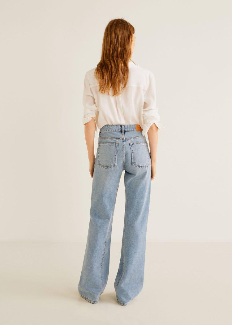 Mango decorative seam flared jeans hot sale