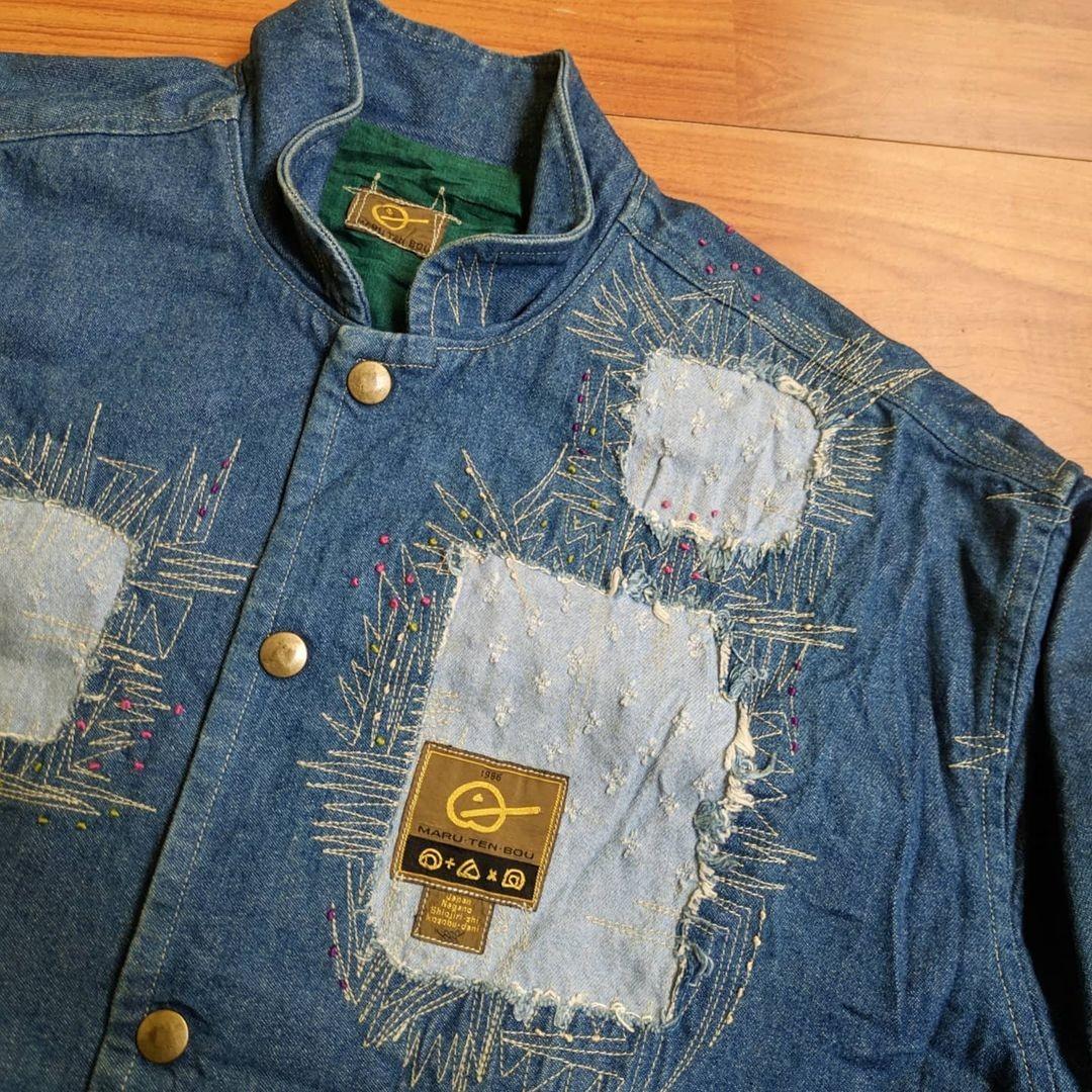 Maru Denim Jacket, Fesyen Pria, Pakaian 