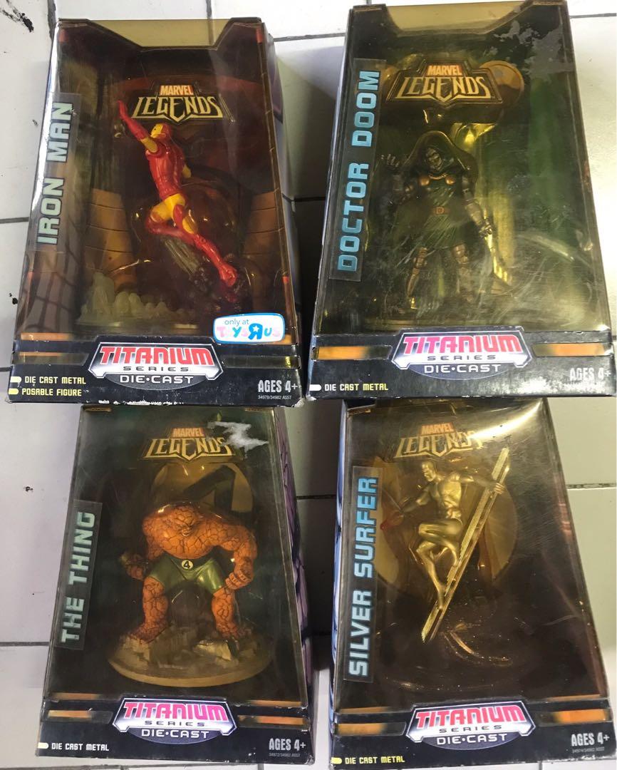 Marvel’s Titanium die cast (Category: Vintage Collectibles) located in San Fernando. Submitted by collecatoy (Listing ID 1007685797, Image 1). Description: 795 for Thing Ironman - 895 Dr doom and silver surfer - SOLD.