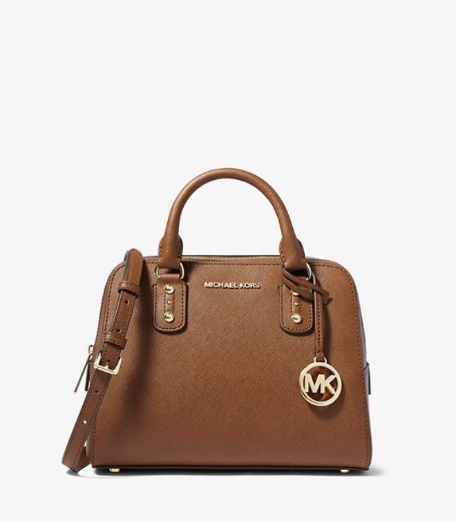 Sandrine small saffiano leather satchel hot sale