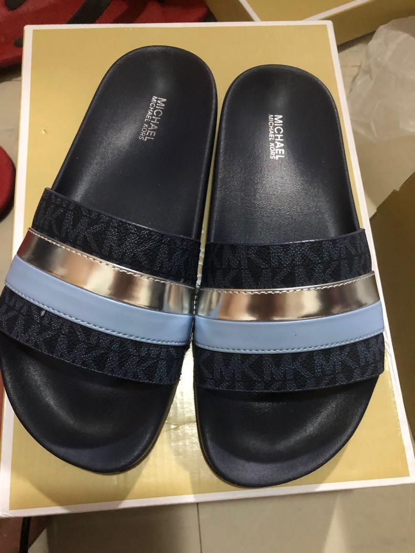 Michael kors new arrivals slides womens blue