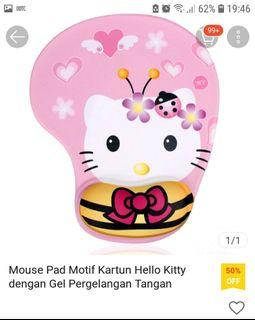 Mouse pad gel pink hello kitty