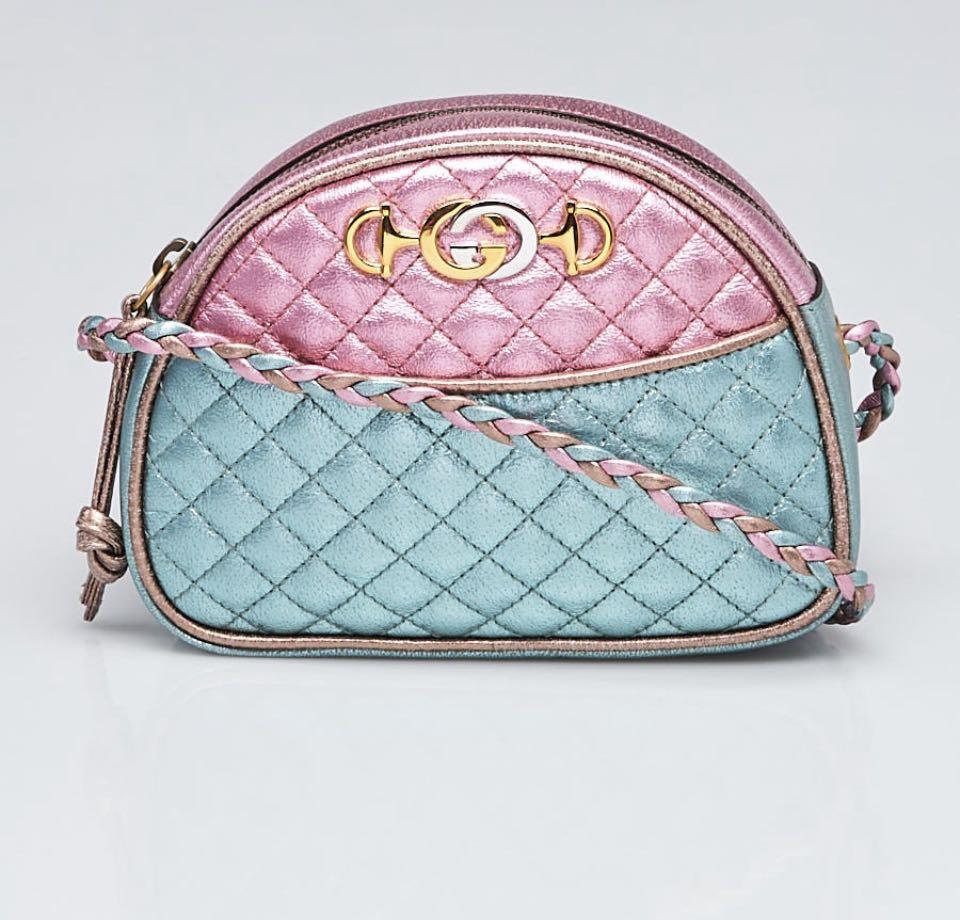 Pink and blue gucci bag sales