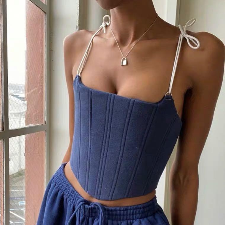 Suede corset top clearance