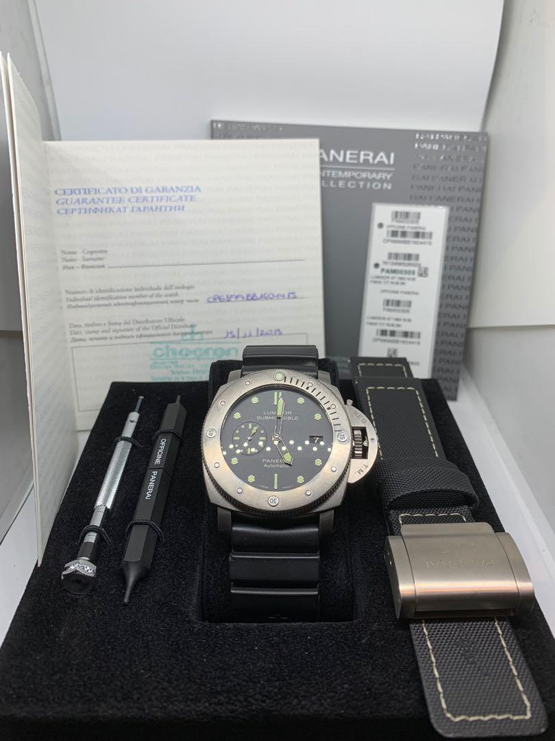 Panerai Pam305 Full Set Original Men s Fashion Watches