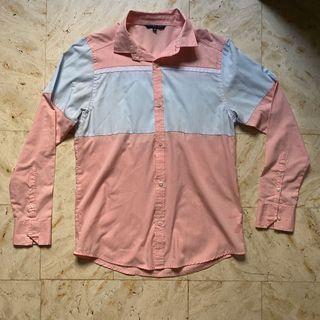 Pink and Blue Long Sleeved Polo