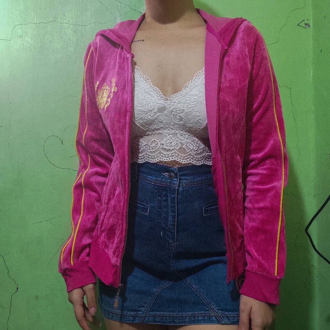 PINK VELVET JACKET, Women's Fashion, Coats, Jackets and Outerwear on