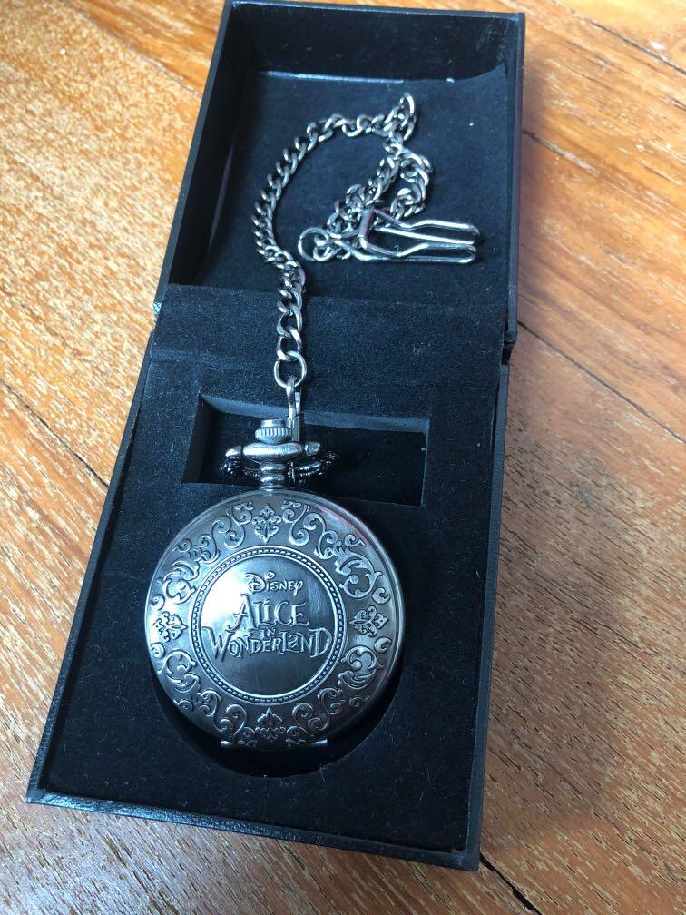 Disney Alice In Wonderland Pocket Watch Necklace