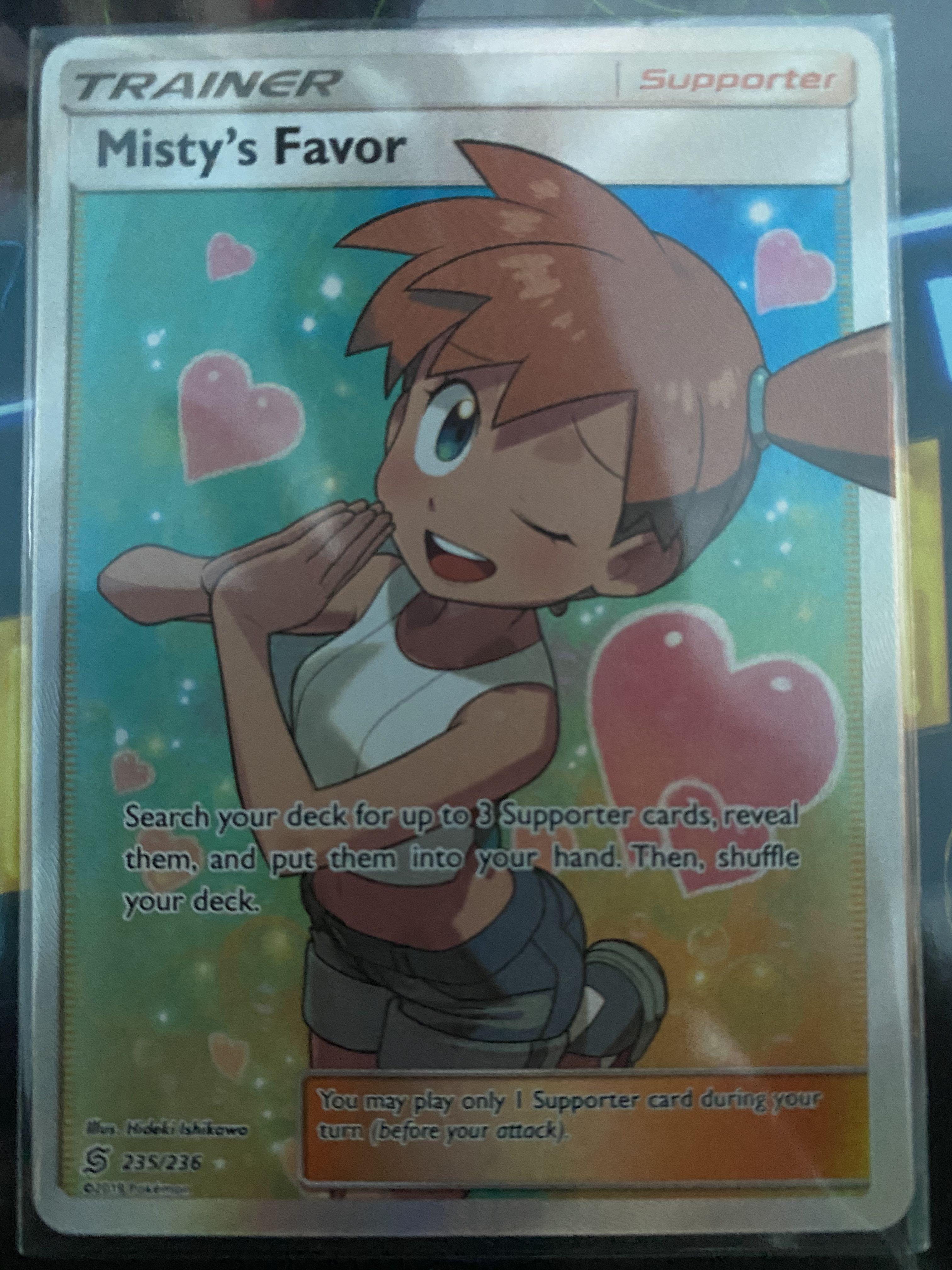 Pokemon Tcg Card Sun Moon Unified Minds Misty S Favor 235 236 Toys Games Board Games Cards On Carousell