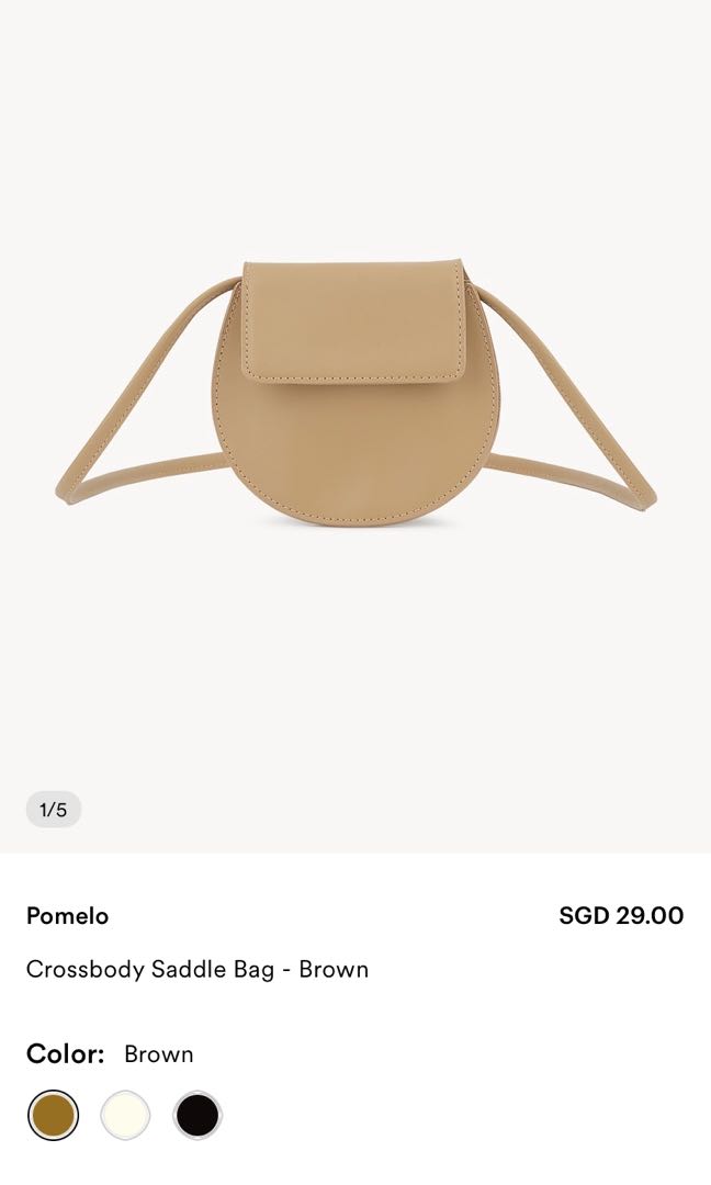 Pomelo crossbody saddle bag (Brown), Women's Fashion, Bags & Wallets ...