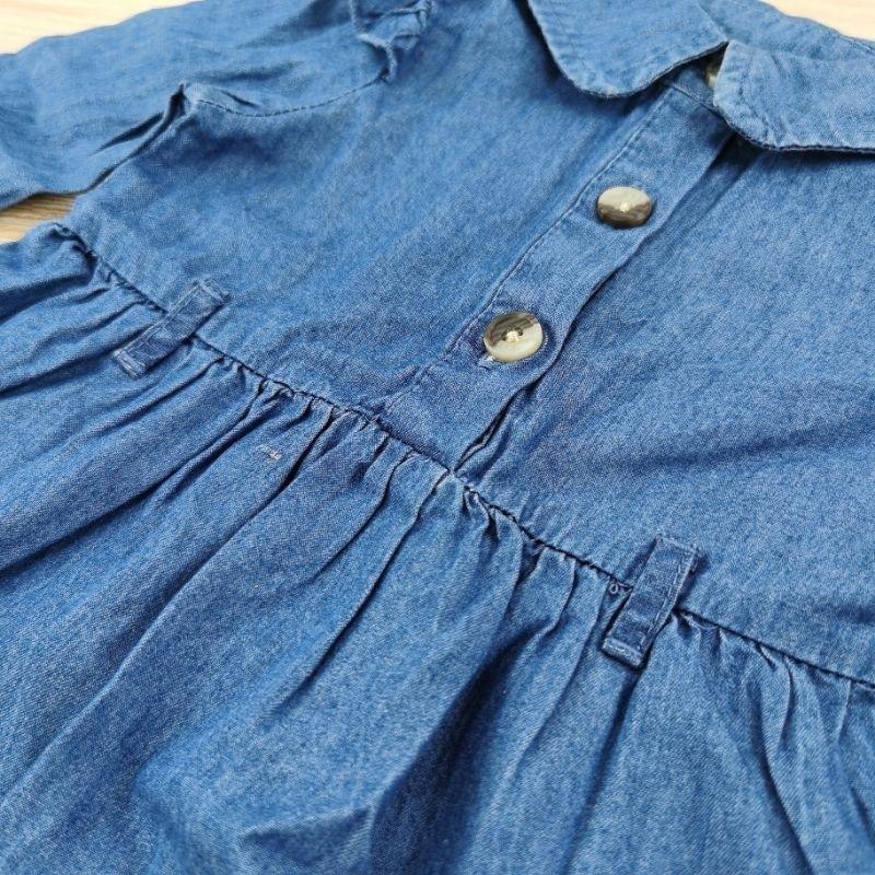 Primark Baby Kids Girl Denim Dress Girl Jeans Dress Longsleeve