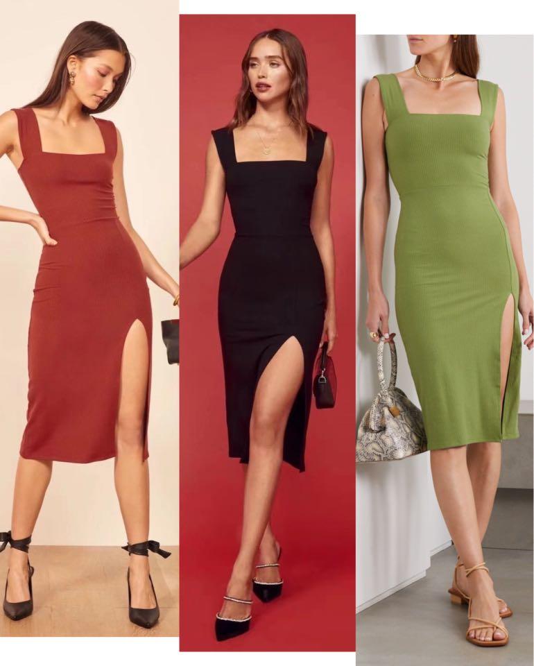 reformation cassi sheath dress
