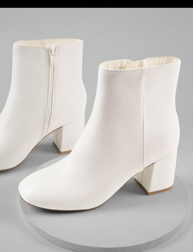 Shein white boots hot sale