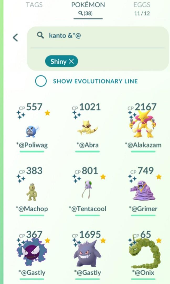 Shiny Pokemon Go Kanto Region Video Gaming Gaming Accessories Game Gift Cards Accounts On Carousell