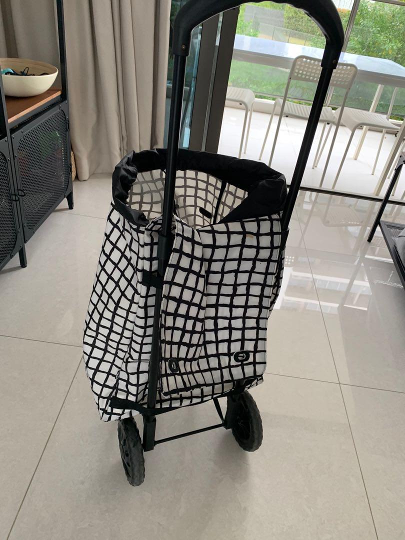 Ikea knalla shopping shop bag with wheels