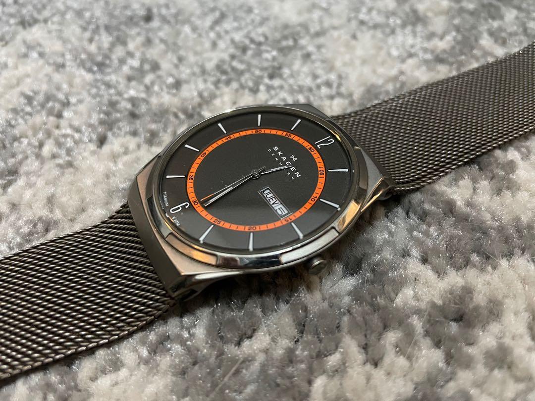 Skagen melbye clearance titanium watch