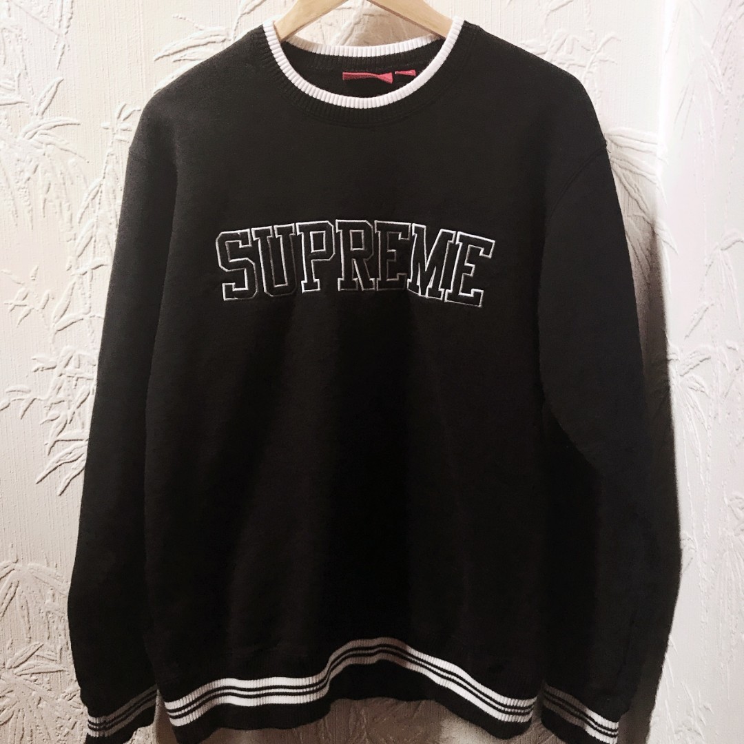 Supreme Felt Shadow Crewneck, Men's Fashion, Tops & Sets