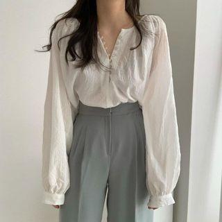 [T03] Button Down Oversized Long Sleeves Shirt