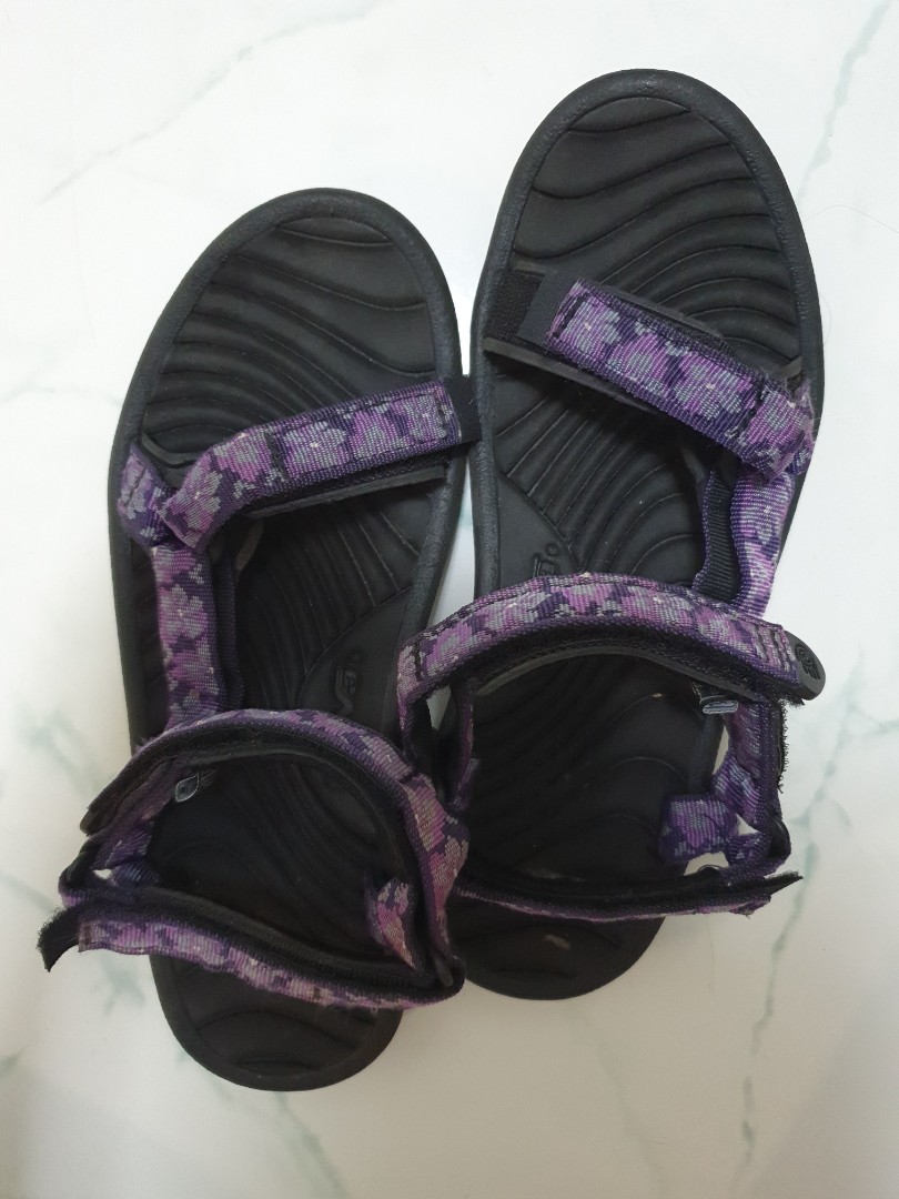 Purple teva flip on sale flops