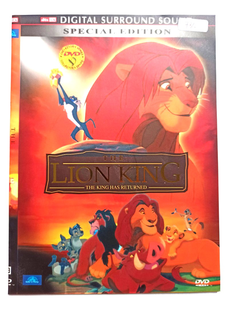 The Lion King the King Has Returned DVD language have English Cantonese ...