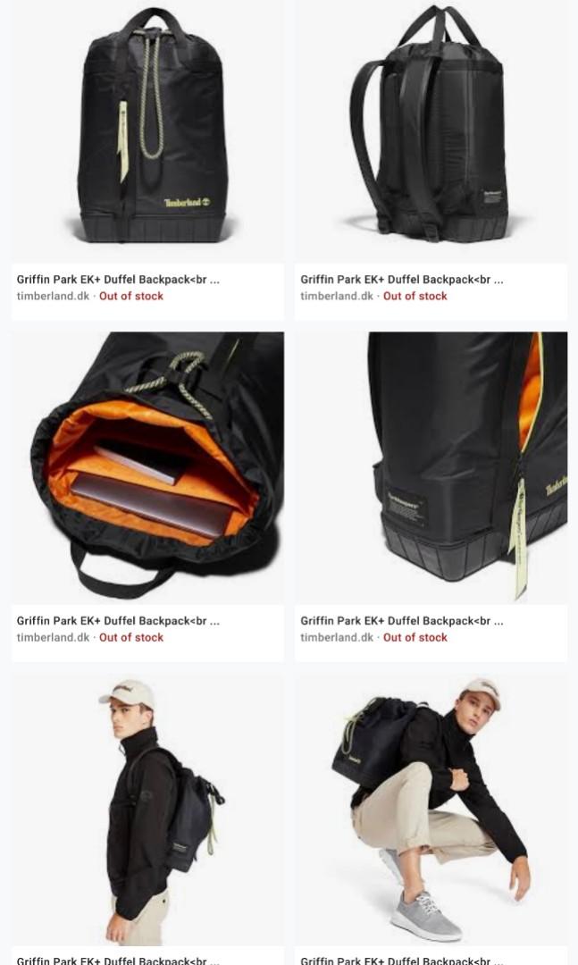 Pórtico cada trama Timberland Bag Griffin Park EK+ Duffel Backpack, Men's Fashion, Bags,  Backpacks on Carousell