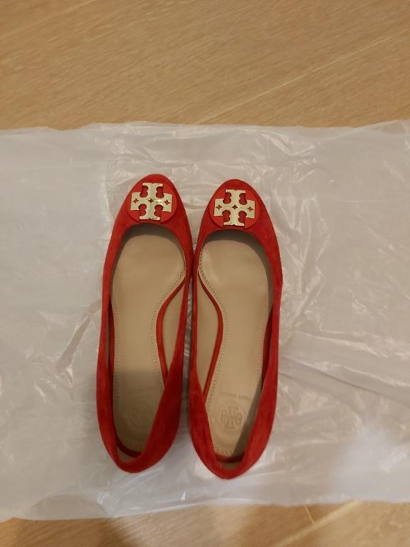 Tory Burch Red Shoes 90 New Size 9 女裝 女裝鞋 Carousell