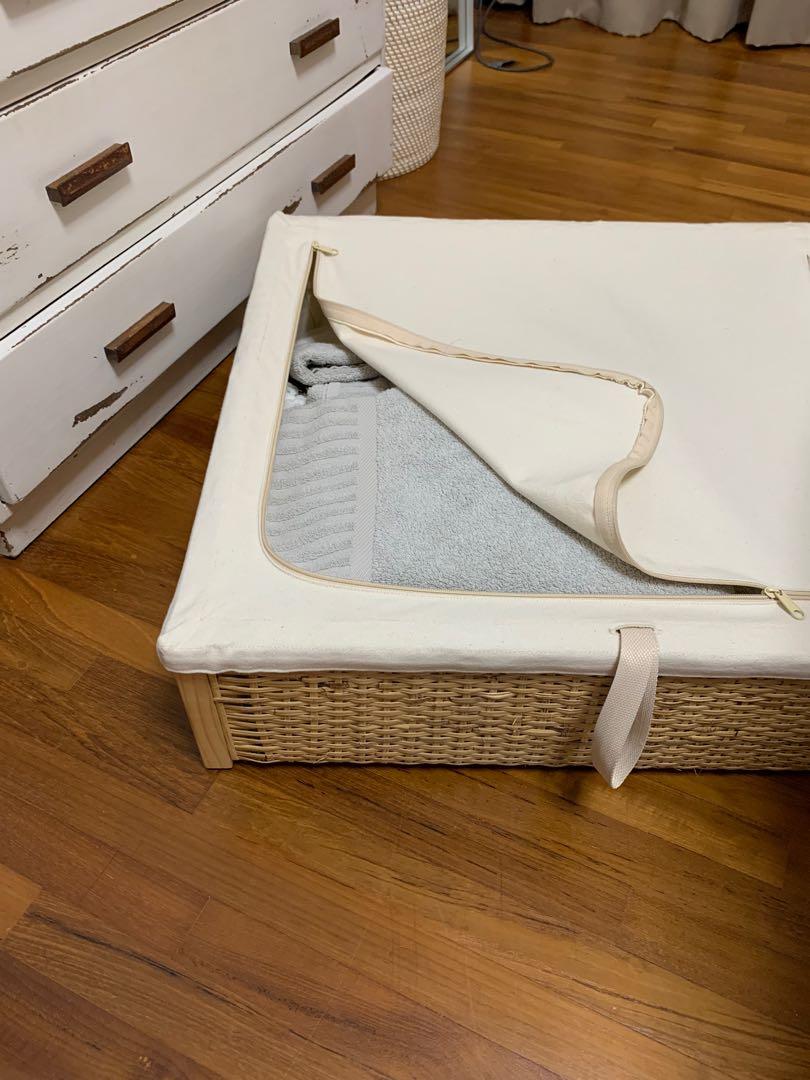 Under bed storage box drawer (IKEA romskog), Furniture & Home Living