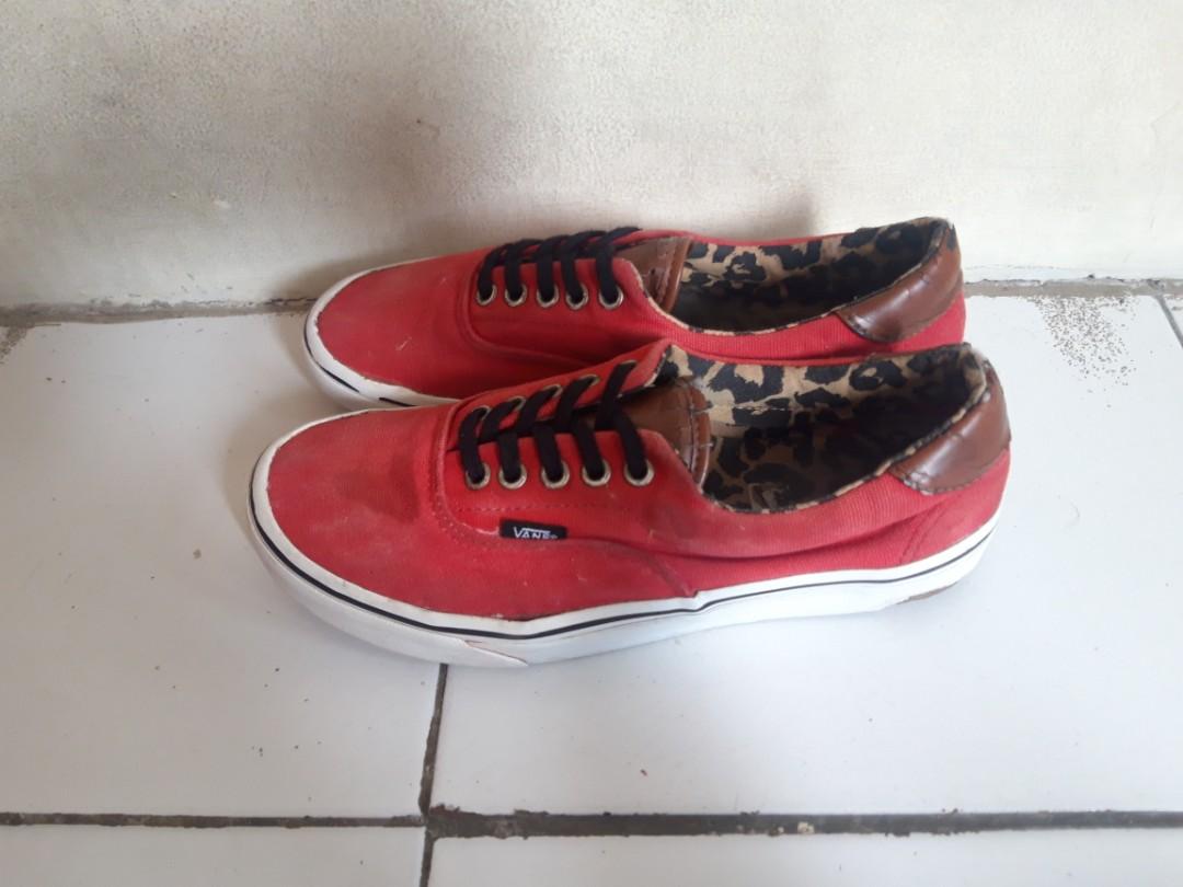 Vans era online 59 red leopard