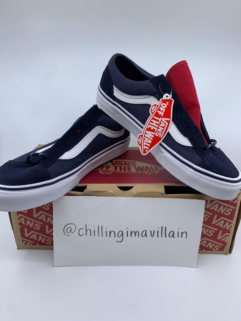 Vans Style 36 Navy Dark Blue White Basic Old Skool School Classic
