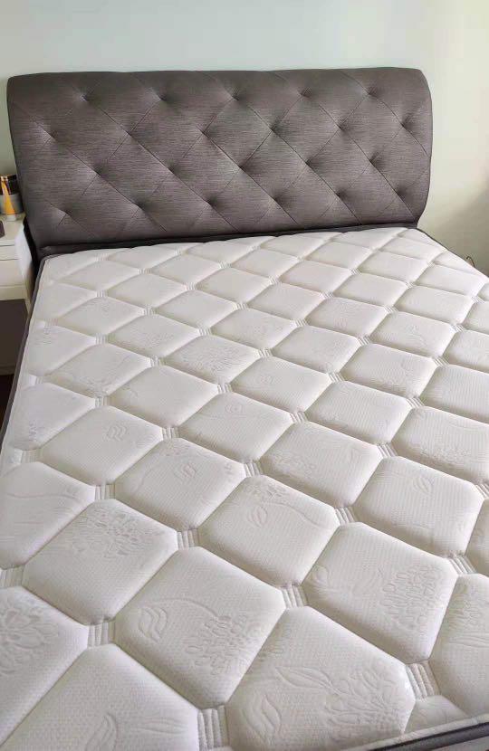 Vono Queen Sized Bed Frame with Mattrres, Furniture & Home Living