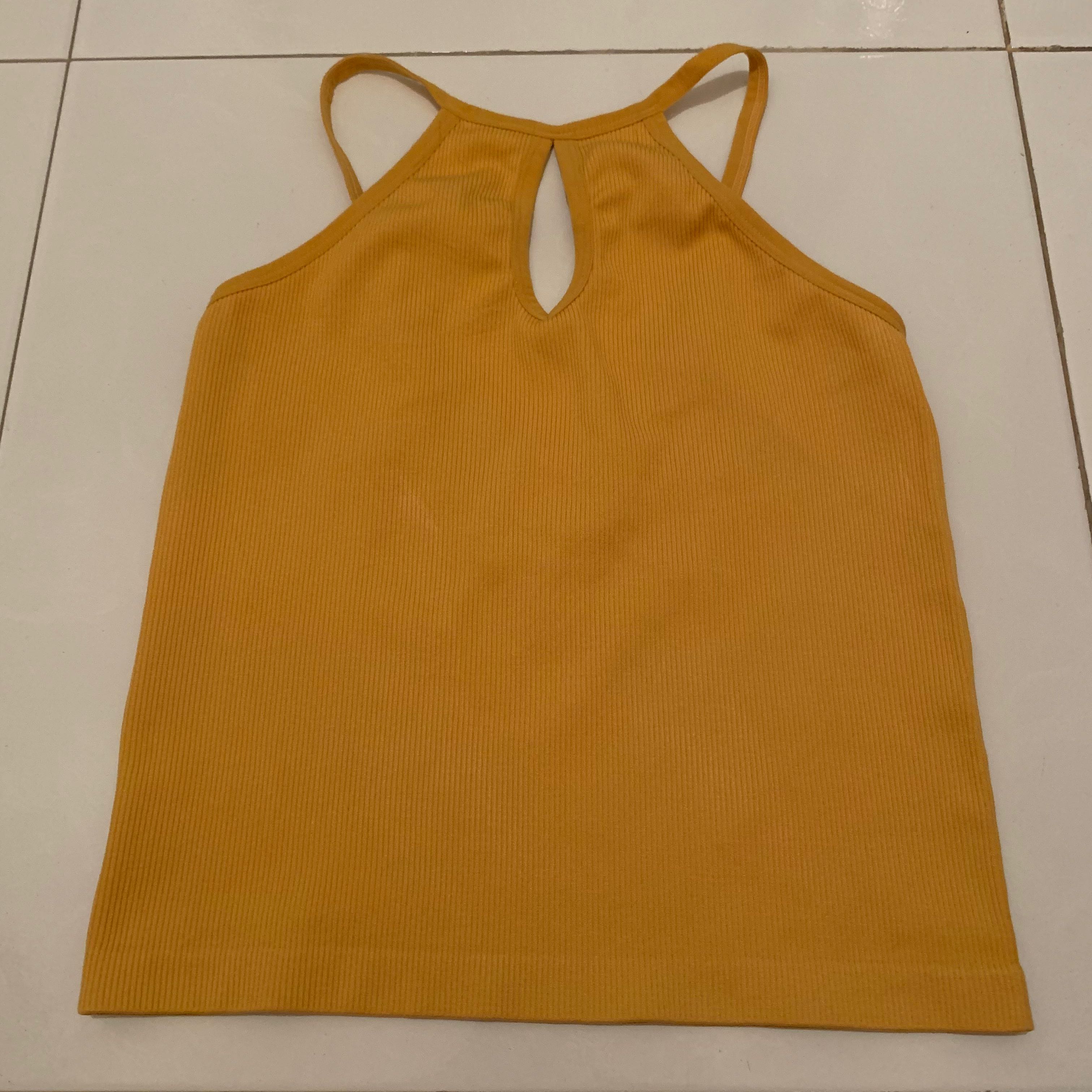 yellow crop shirt