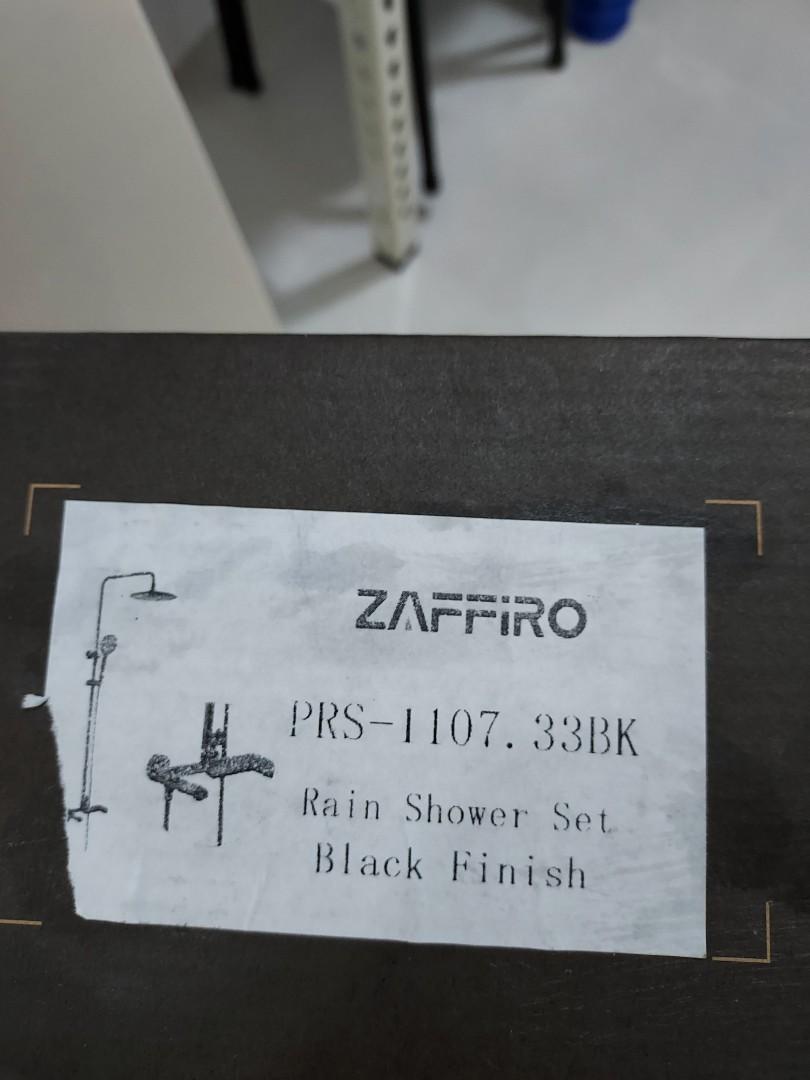 Zaffiro Rain Shower black, Furniture & Home Living, Bathroom & Kitchen Fixtures on Carousell