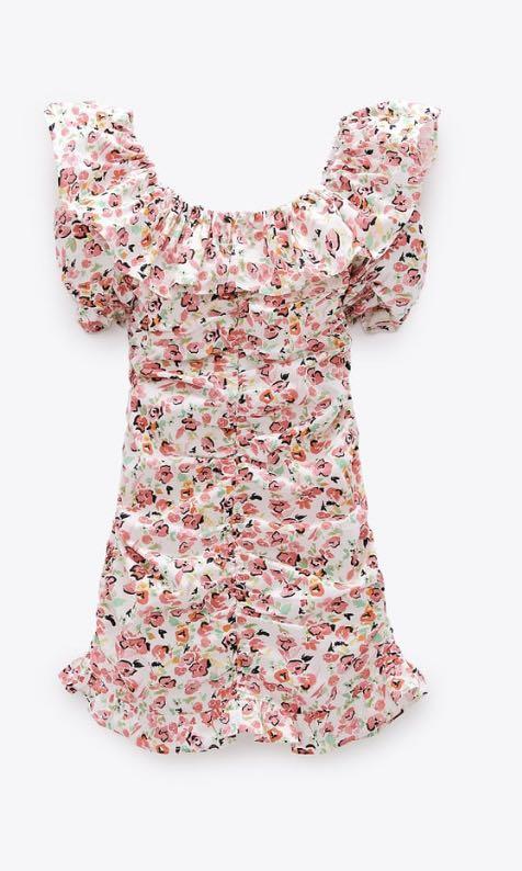Zara floral mini dress, Women's Fashion ...