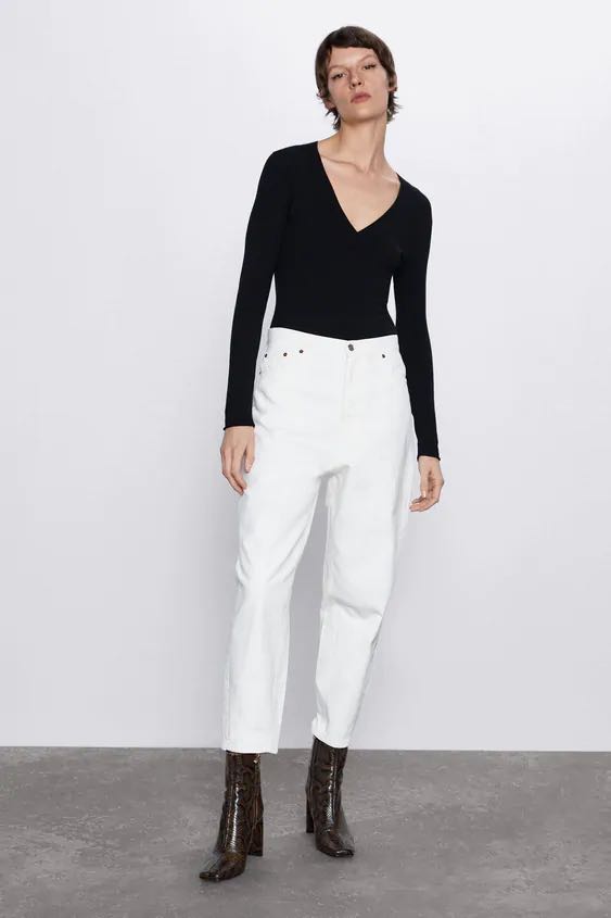 mom slim fit zara