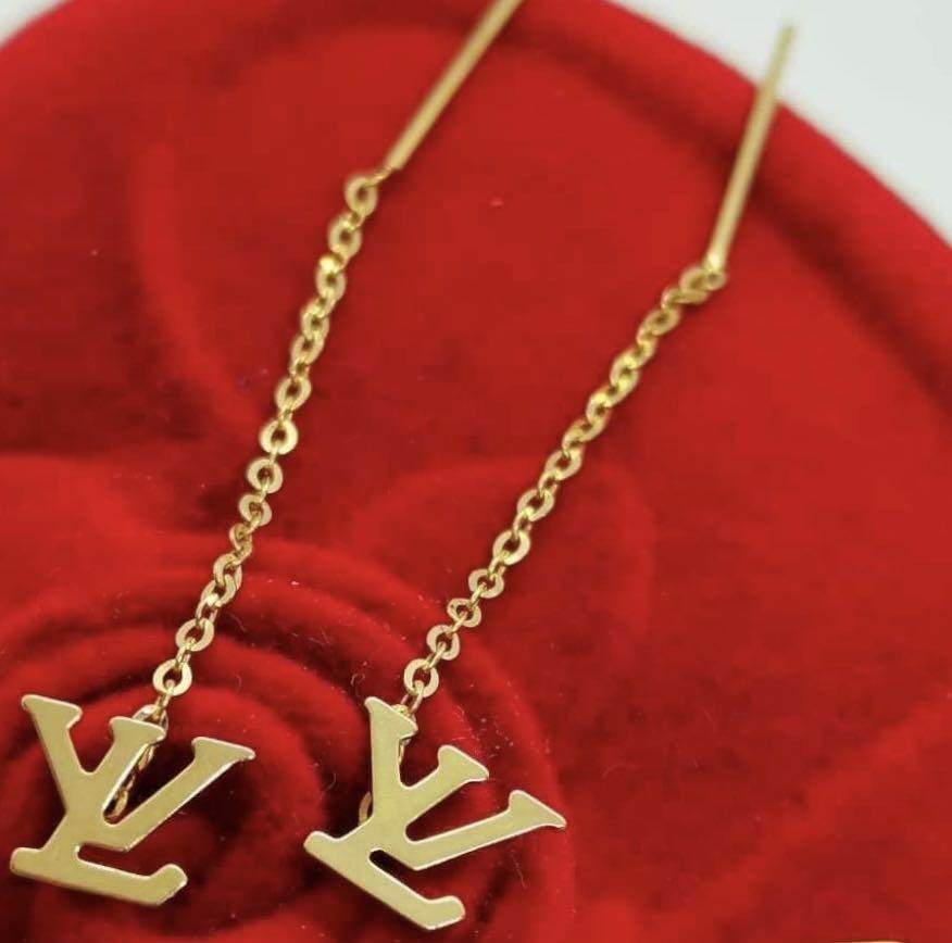 18k LV Tictac Earrings Pawnable Women s Fashion Jewelry