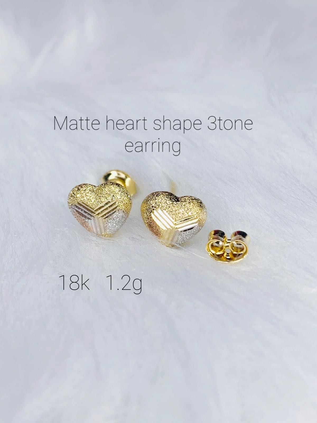 18k GoldPlated Heart Shaped Earrings  MAPRA JEWELLERY