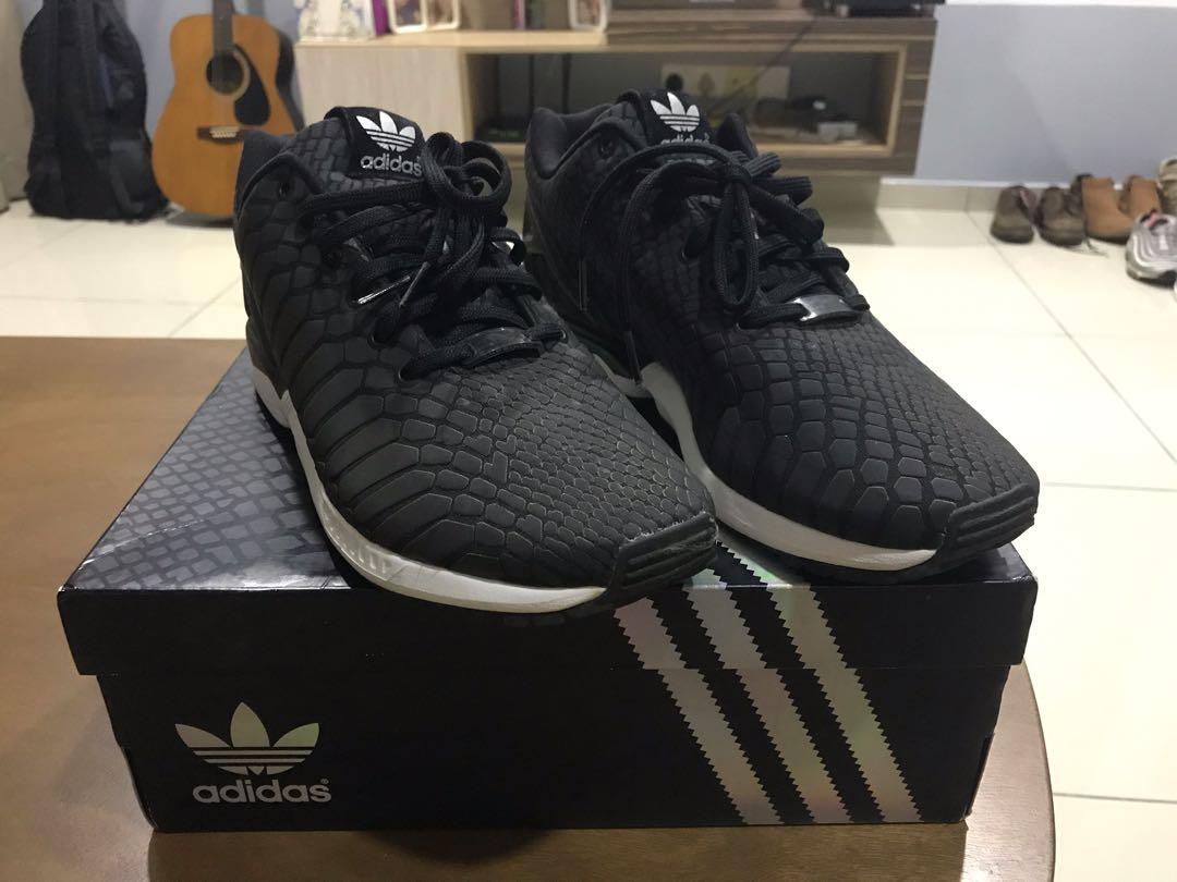 Adidas zx flux xeno triple black 2025
