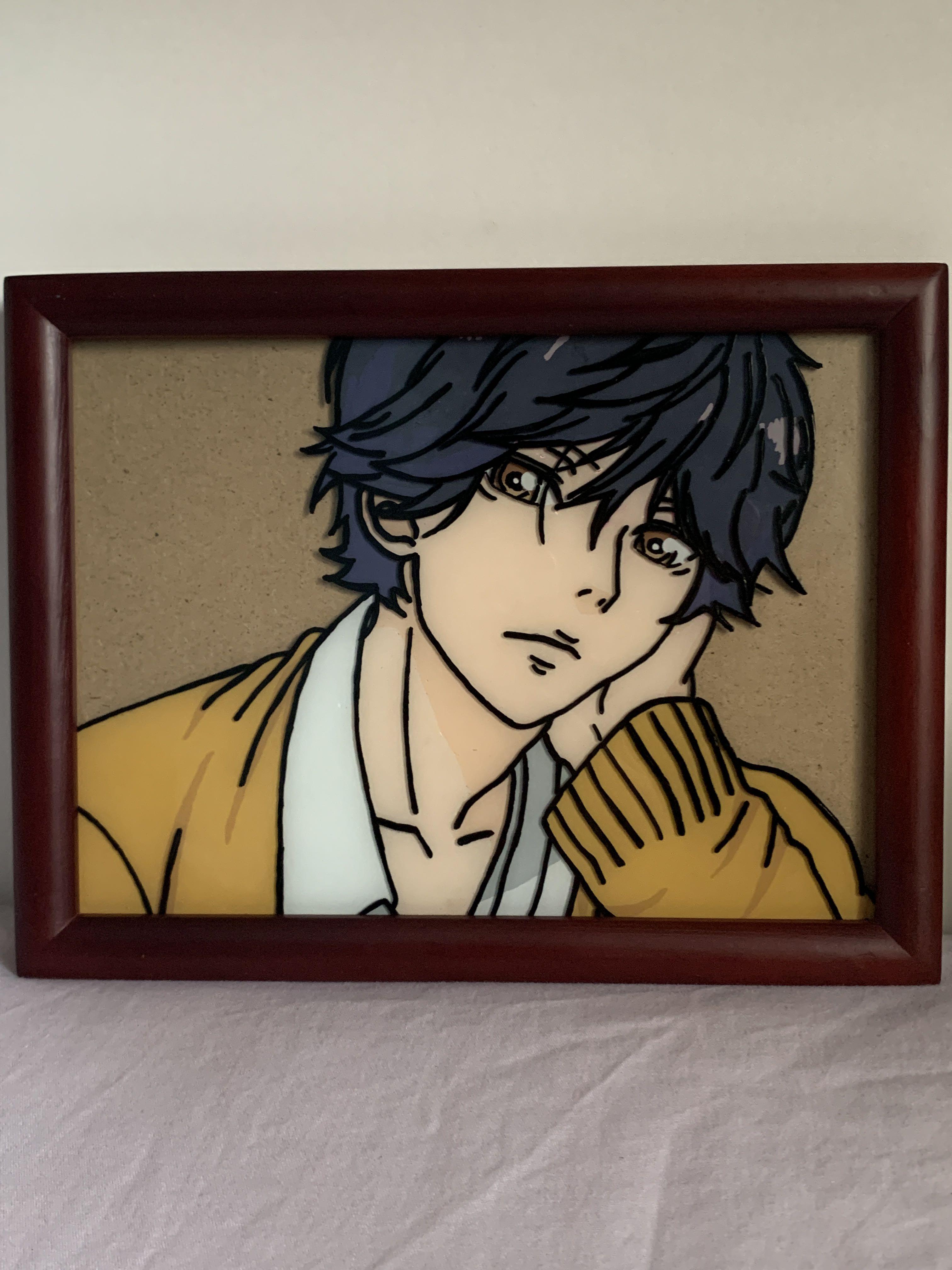 Anime glass painting, Hobbies & Toys, Memorabilia & Collectibles, Fan