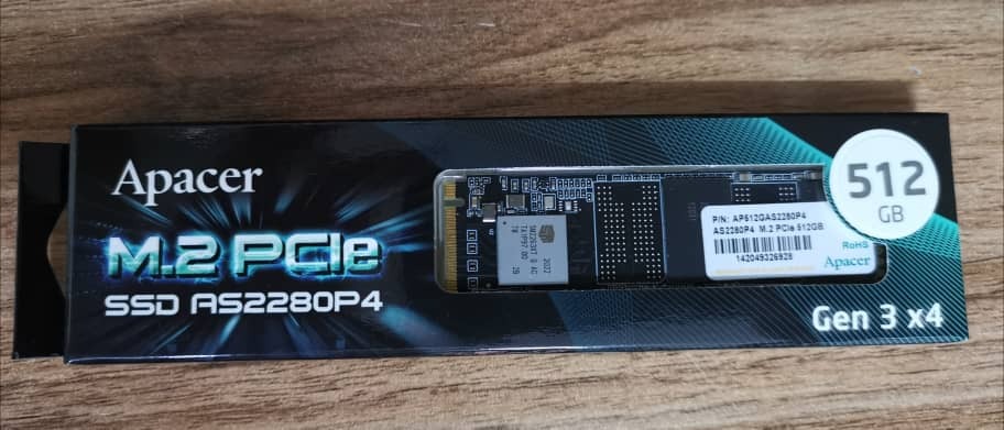 Apacer AS2280P4 M.2 PCIe Gen 3x4 SSD 512GB NEW Computers Tech