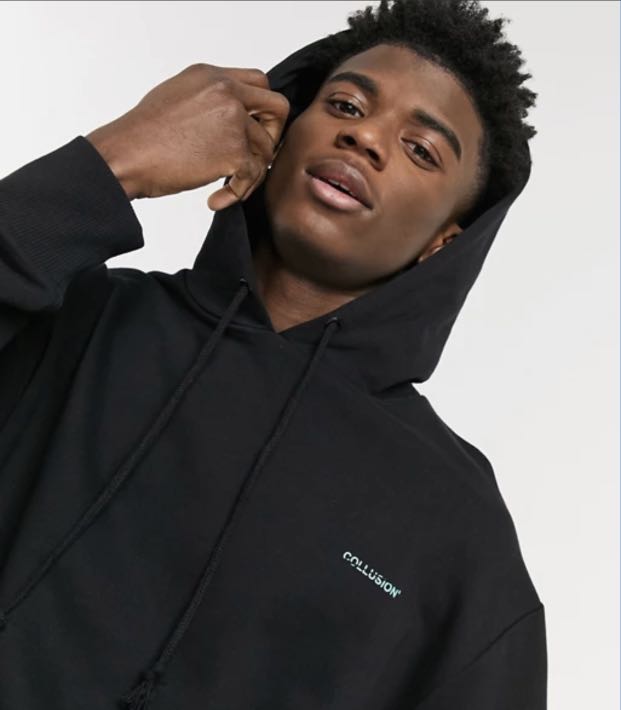 ASOS Collusion hoodie with print Men s Fashion Coats Jackets and Outerwear on Carousell
