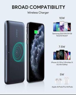 Aukey Wireless Portable Charge 10000mah with Foldable Stand