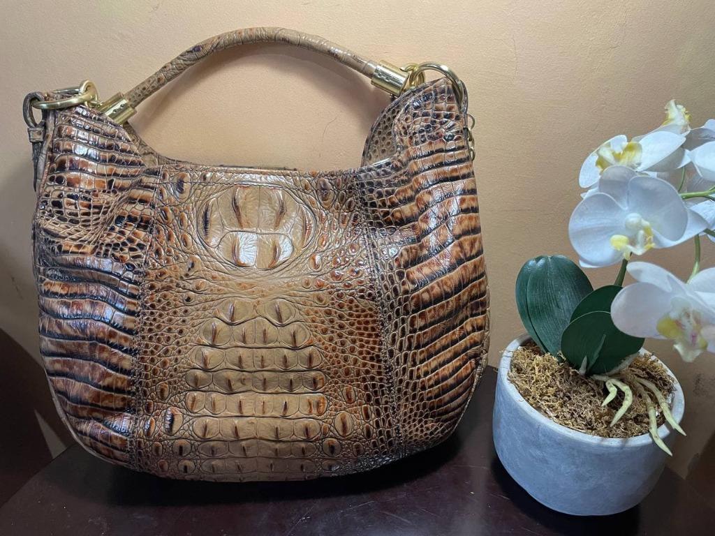 Brahmin crocodile purse discount