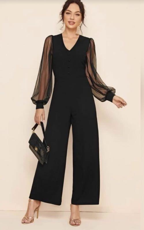 Black new arrivals jumpsuit shein