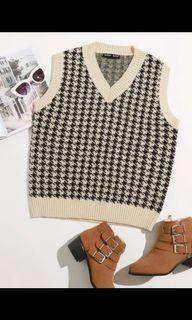 [BNIB] SHEIN HOUNDSTOOTH PATTERN SWEATER
