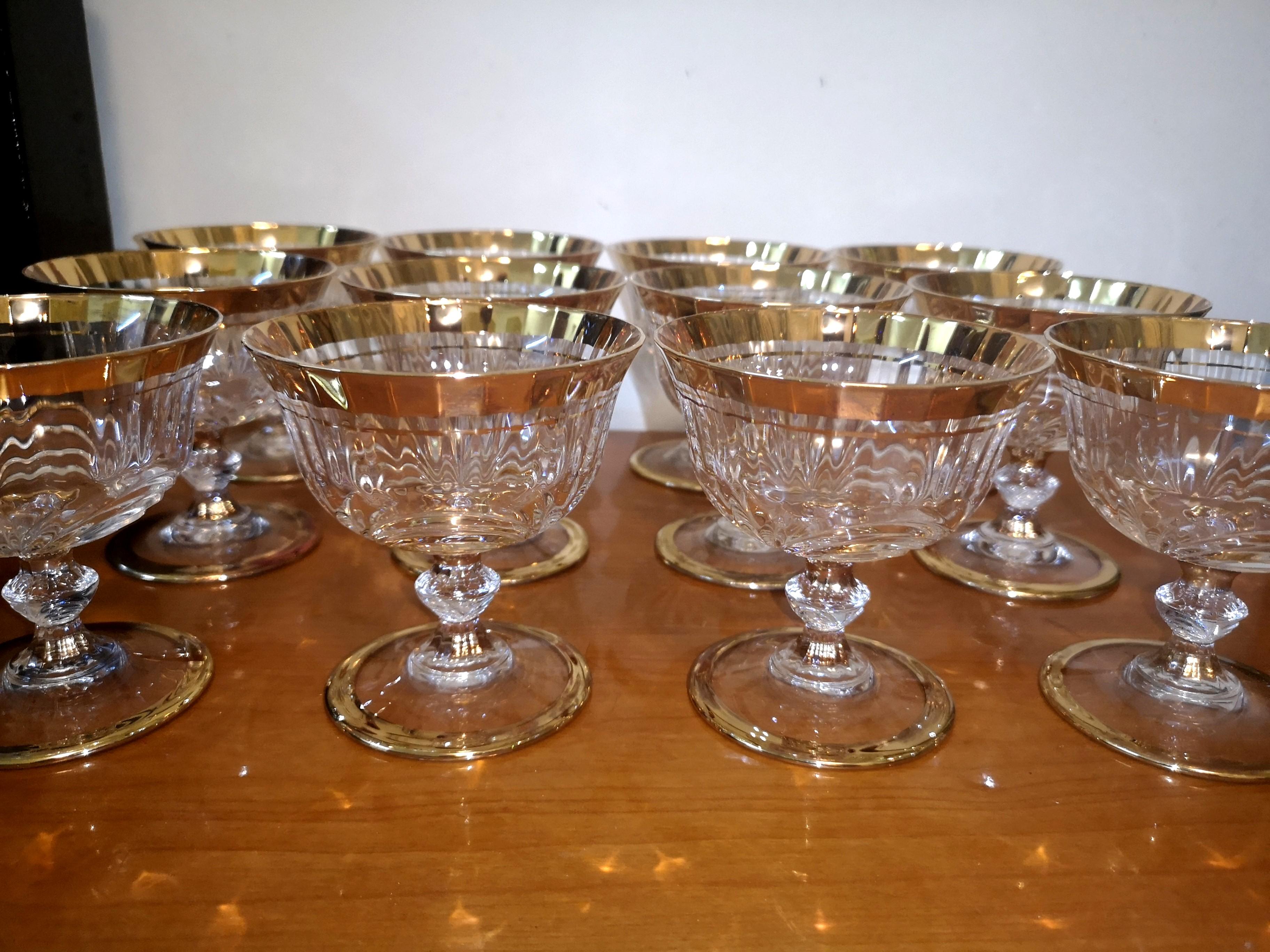 Crystal dessert dishes top