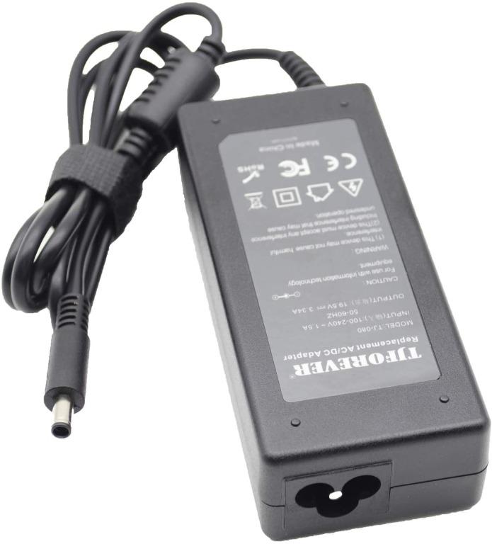 65W 19.5V 3.34A Power Adapter Charger For Dell Chromebooks & Laptops - Compatible With Various Latitude, Inspiron Models, 3-Year Warranty