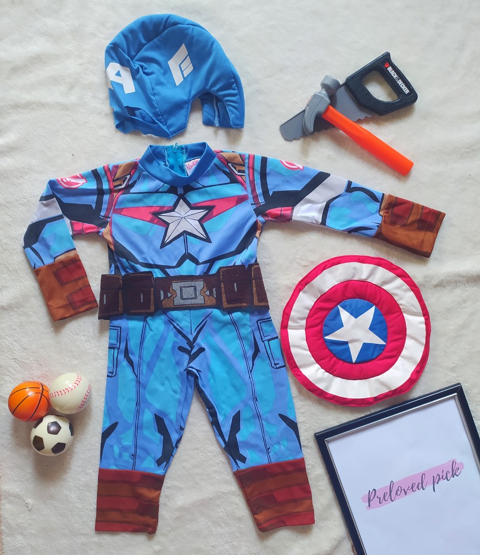 Captain America Baby Costume Babies Kids Babies Kids Fashion On Carousell